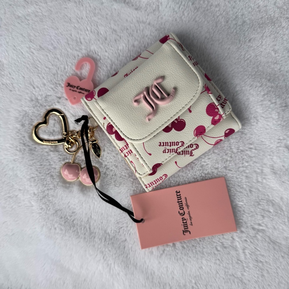 JUICY COUTURE CHERRY ON TOP MINI ENVELOPE FLAP WALLET